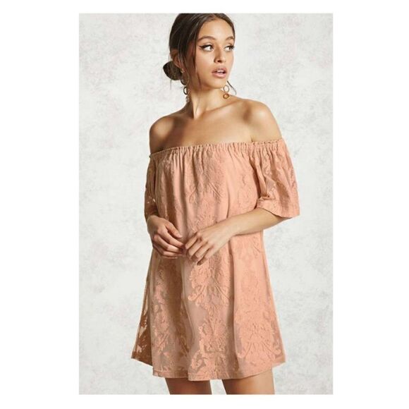 Forever 21 Lace Embroidered Tunic Dress Medium - Picture 3 of 3